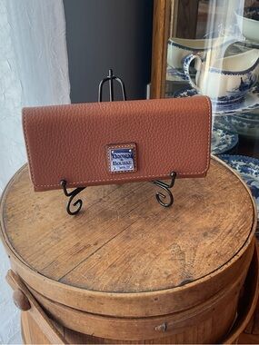 Dooney & Bourke Brown Pebbled Leather Wallet